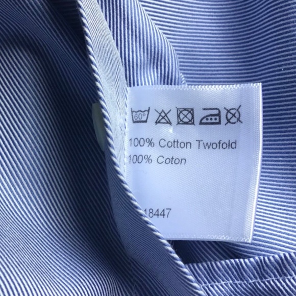 Stenstroms fitted body light blue 2 fold super cotton twill dress shirt Sz 15.5 - Picture 3 of 9